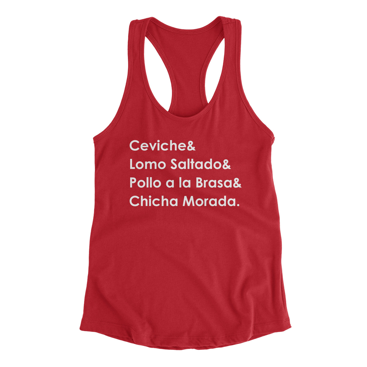 Peruvian Food Racerback Tank Top for Women - PeruCoUSA